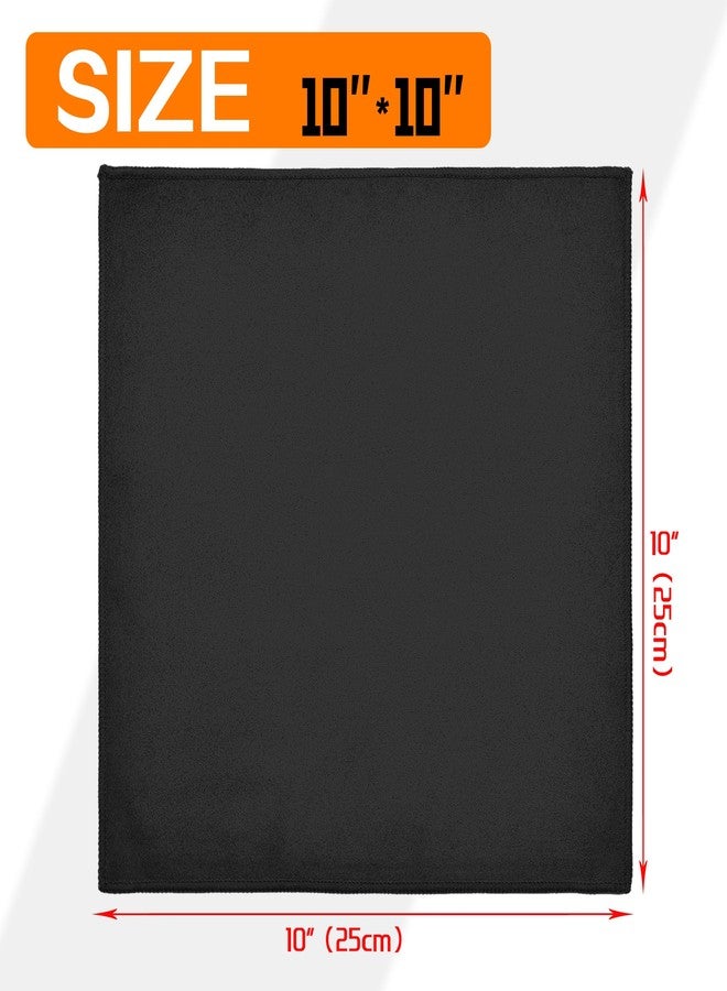 CYCLXY 12 Pack Sweat Absorbing Handkerchiefs,Gym Workout Towels Microfiber Sweat Rags Towels for Men & Women, Running Sports accessories Small Cloth for Face Hand,Black Hankies (10" x 10") - Image 2